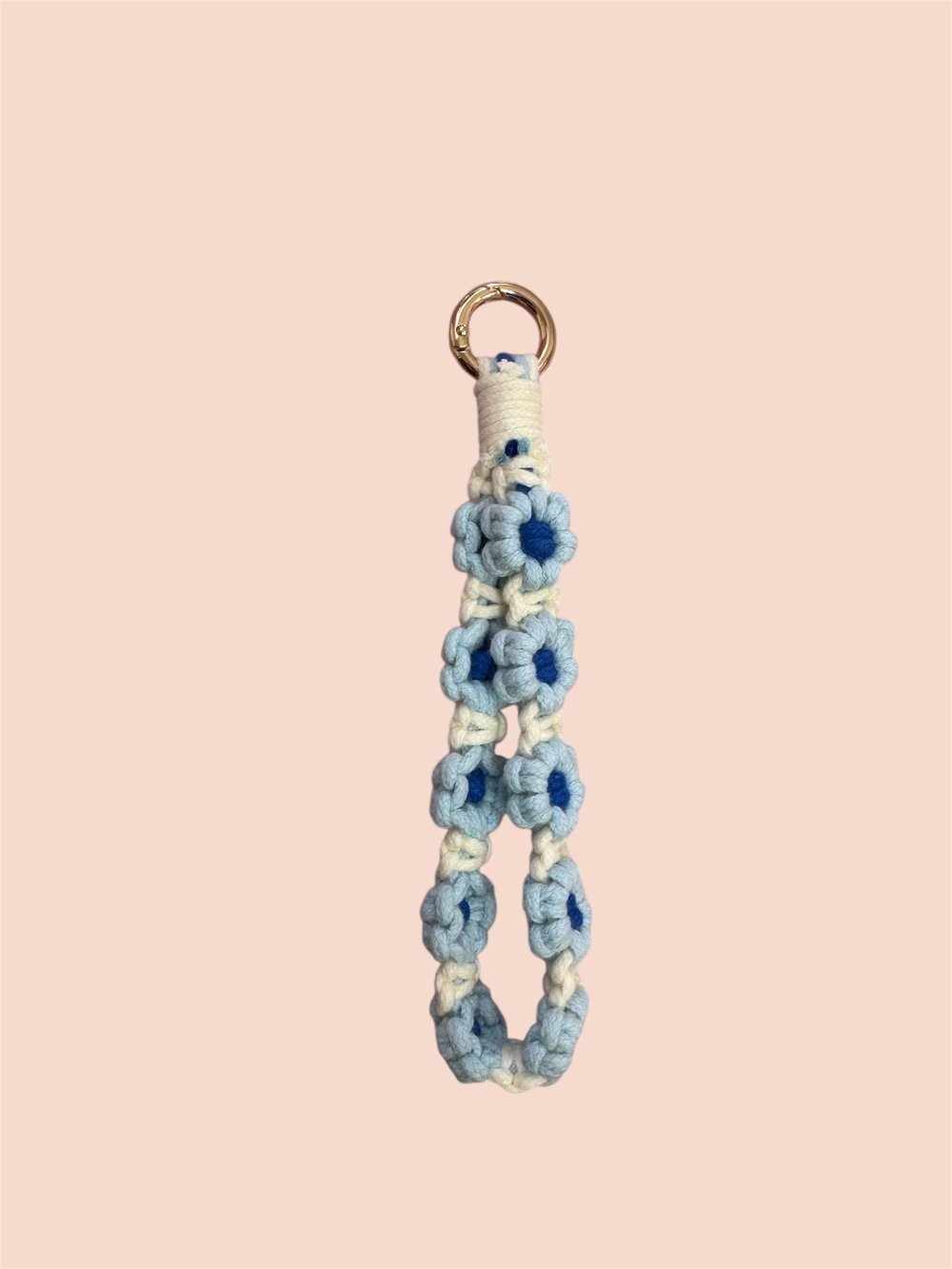 Image of Macrame flower keyrings 