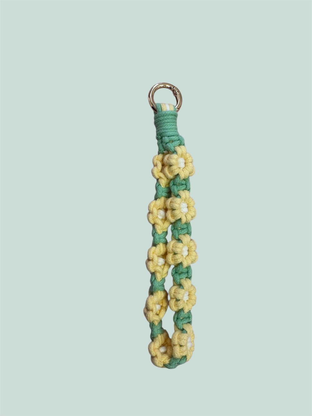 Image of Macrame flower keyrings 