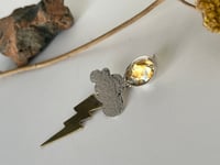 Image 3 of Ohrringe Gewitterwolken mit Citrin-Steckern