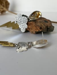 Image 4 of Ohrringe Gewitterwolken mit Citrin-Steckern