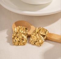 Image 3 of Hammered Studd Earrings