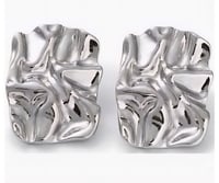 Image 2 of Hammered Studd Earrings