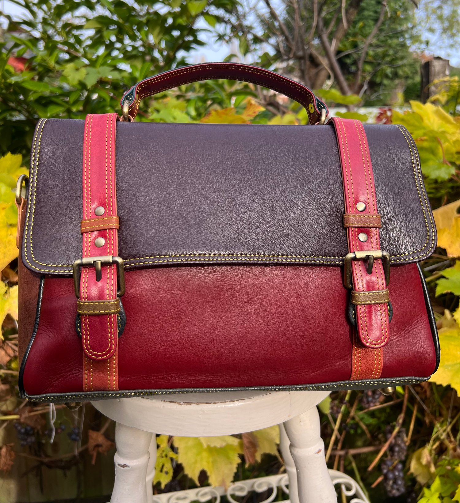 Image of Harlequin Collection - Multi-Coloured Recycled Leather #50E