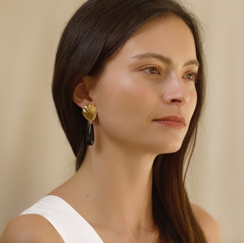 Image of Boucles d'oreilles Lina black