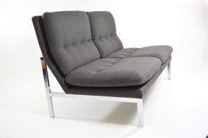 Image of Banquette gris anthracite années 70 