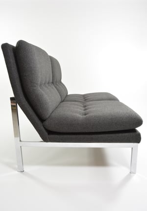 Image of Banquette gris anthracite années 70 