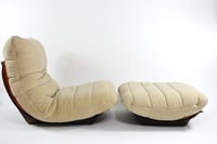 Image 1 of Chauffeuse et son repose pied Marsala Ligne Roset beige clair