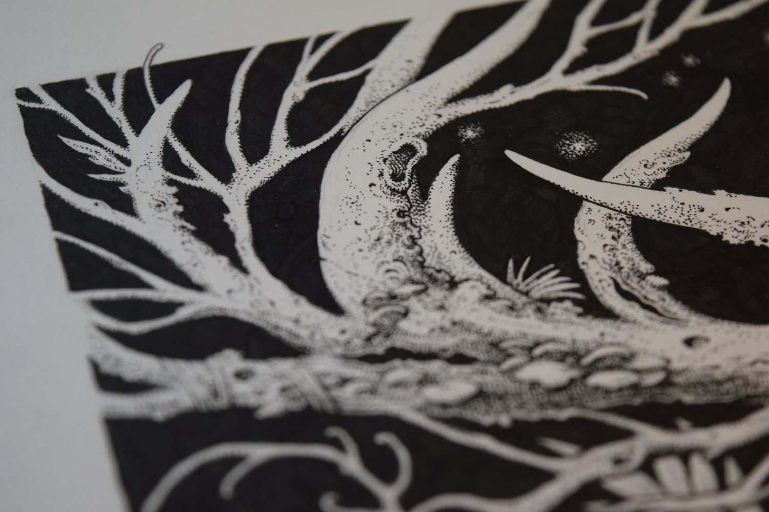 Image of Blackbraid (Twilight Stag) - Original Art