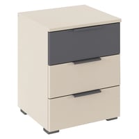 Image 3 of Bedroom Bundle (Gliderobe, Chest of Drawers, 2 x Bedsides) - Champagne / Dark Grey