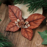 Image 2 of Autumn Leaf Fairy necklace with aragonite