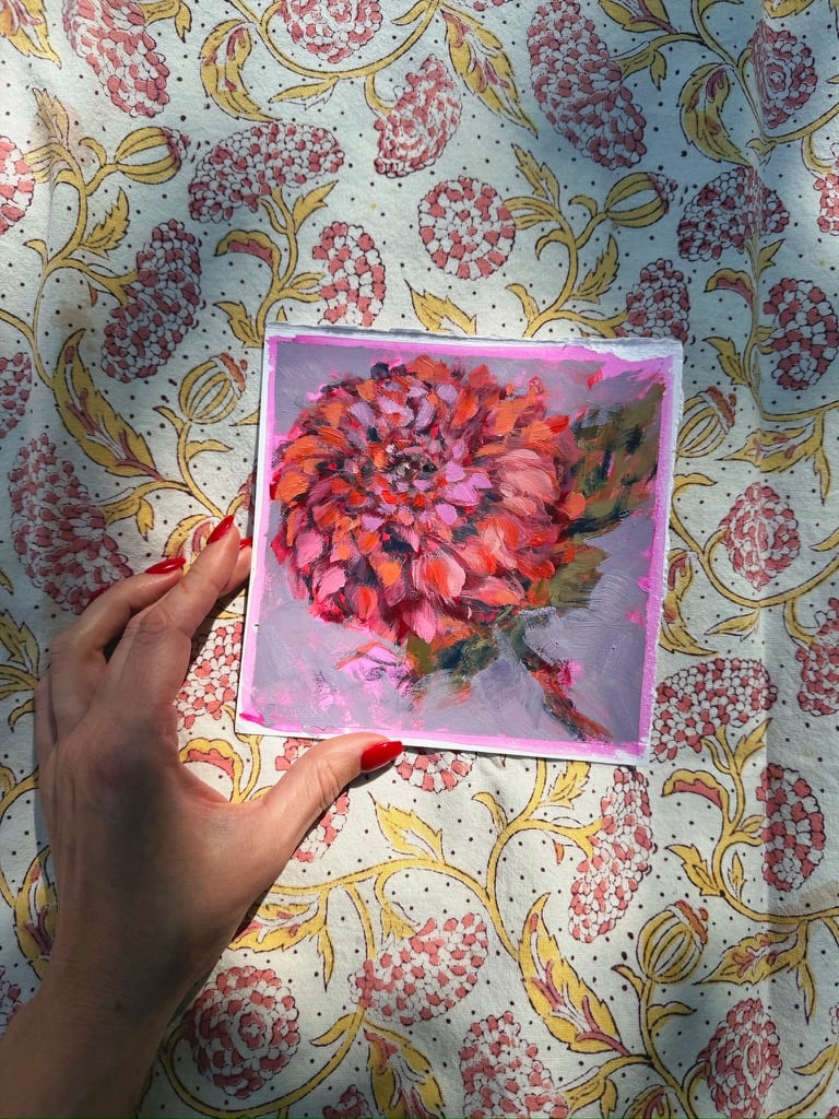 Image of "I Am Feminine and Flourishing" Original Oil Painting