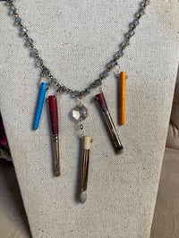 Image 4 of A- Arteest used paintbrush necklace with cystals
