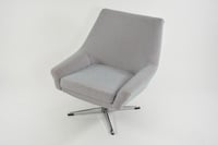 Image 5 of Fauteuils coquilles pivotantes chiné bleu