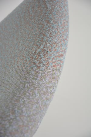 Image of Fauteuils coquilles pivotantes chiné bleu