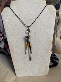 Image 1 of C- Arteest paintbrush necklace with crystals
