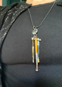 Image 3 of C- Arteest paintbrush necklace with crystals