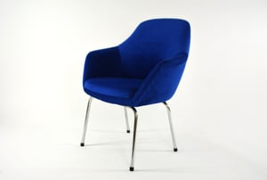 Image of Fauteuil Coquille bleu roi 