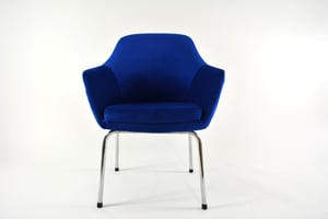 Image of Fauteuil Coquille bleu roi 