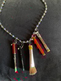 Image 3 of D-Arteest paintbrush necklace with crystals