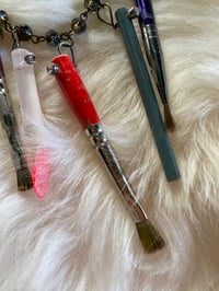 Image 3 of E- Arteest Paintbrush necklace with crystals