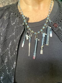 Image 2 of F- Arteest paintbrushes necklace with crystals