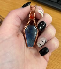 Image 1 of Labradorite coffin + carnelian 