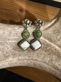 Sonoran Gold & White Buffalo Earrings