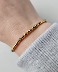 Image 3 of Gold filled & stainless steel Pyrite bracelet