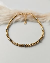 Image 2 of Gold filled & stainless steel Pyrite bracelet