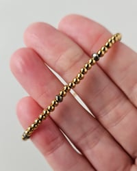 Image 5 of Gold filled & stainless steel Pyrite bracelet