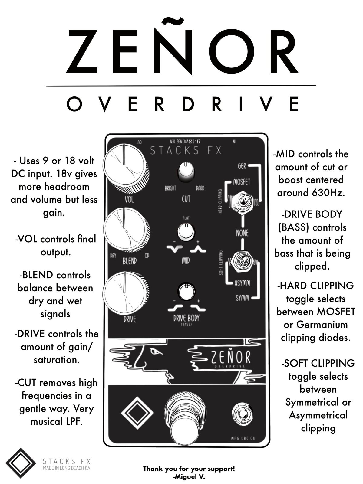 ZEÑOR Overdrive TEAL | STACKS FX