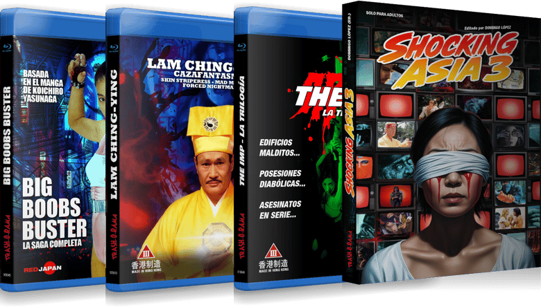 Image of COMBO FANTÁSTICO TOTAL: BIG BOOBS, THE IMP Y CAZAFANTASMONES + SHOCKING ASIA 3