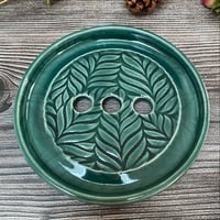 Image 3 of Handmade Green Leaf Design Soap Dish