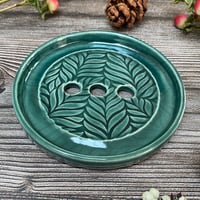 Image 4 of Handmade Green Leaf Design Soap Dish
