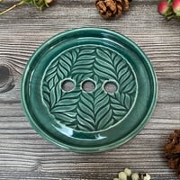 Image 5 of Handmade Green Leaf Design Soap Dish
