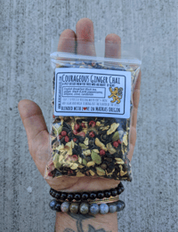 Image 3 of Courageous Ginger Chai Tea: Cinnamon-Free Spicy Black Tea Blend/ loose leaf chai tea