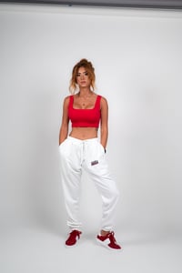 Image 2 of Flame Sweats // White