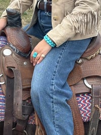 Image 2 of Chunky Turquoise Bracelet Stack