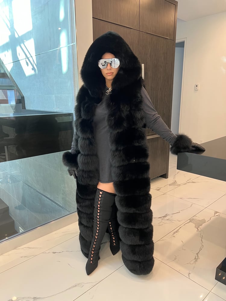 Image of OVERSIZED FOX FUR VEST