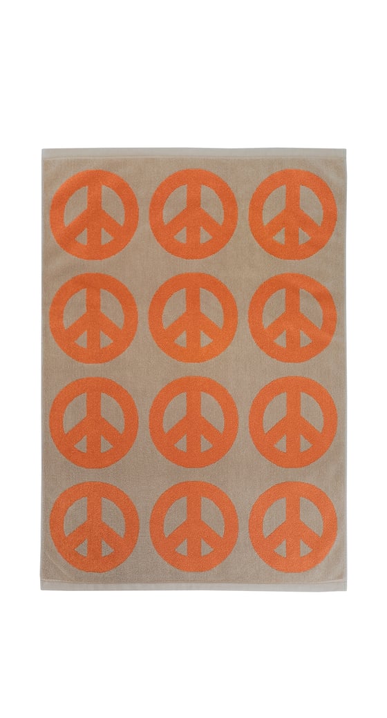 Image of Kid Peace Towel<div>Orange & Sand</div>