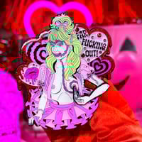 Image 1 of Far Fucking Out! Lipstick Action Enamel Pin