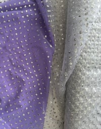 Image 3 of Glitter Net Silver/White 