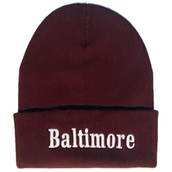Image of Baltimore Reds Beanie maroon/white (free shipping)
