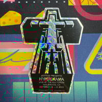 Hyperdrama Tour Los Angeles (Forum) Cross - Prismatic Vinyl Sticker