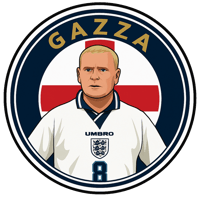 Image 1 of England Football Fan Sweatshirt / Collared Jersey |"Gazza" Sweatshirt / Collared Jersey | 