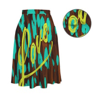 Image 1 of RAINFOREST LOVE MID LENGTH SKIRT WITH POCKETS