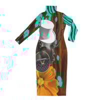 Image 2 of RAINFOREST TURQUOISE TURTLENECK MAXI