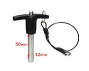 Image 2 of #539 - 1/2 inch x 2 inch Push Pull Pin.