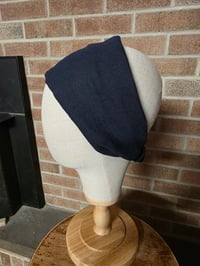 Image 1 of Pure Linen Cover with Elastic- Navy