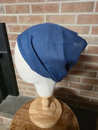 Image 2 of Pure Linen Cover with Elastic in Blue Perfection 